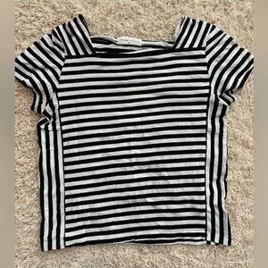 Lacson Ravello women’s black and white striped tee, XS